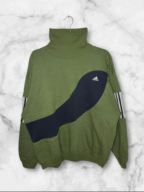 Adidas vintage sweater reworked W neck