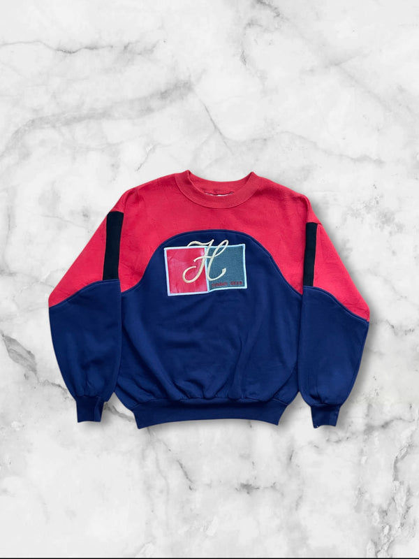 ~Rework Tommy Hilfiger Sweater W classic print Embroidered~