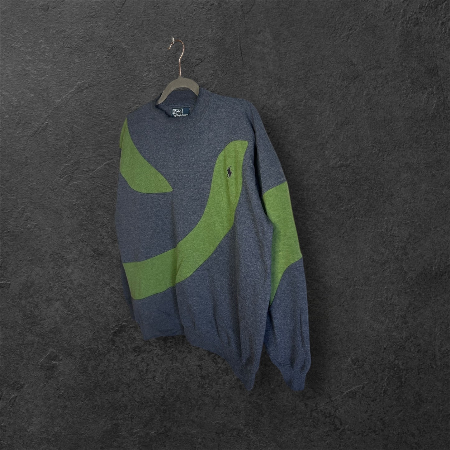 Polo Ralph Lauren Reworked Hoodie gray & green edition | Exclusive piece